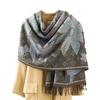 Jacquard Scarf Women's Winter Thickened Warm Ethnic Style Shawl High End New Imitation Cashmere Scarf