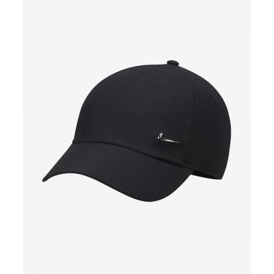 Nike Неструктурированная кепка Club Dry Fit с металлическим Swoosh, черная, металлическое серебро Fb5372 01