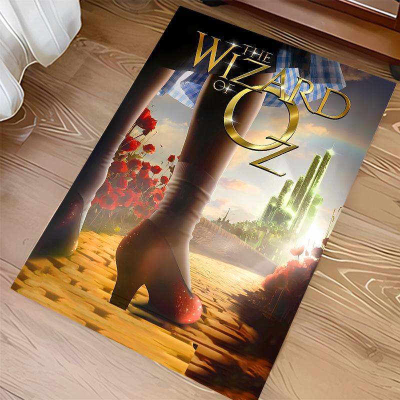 1pc The Wizard of Oz Print Area Rug - Soft,Washable Non-Slip Indoor Mat for Office Chairs,Living Room,Home Office Decorative Rug