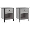 VidaXL Bedside Tables 2 Pcs Sonoma Grey 40x42x50cm Engineered Wood 825940