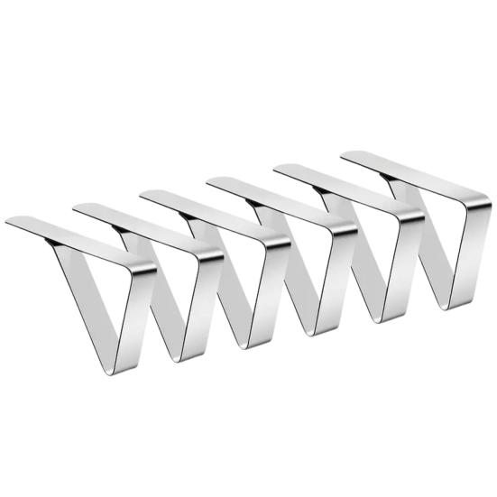 6/12/24 шт. зажим для скатерти из нержавеющей стали нескользящий прочный для использования в помещении и на открытом воздухе свадебная вечеринка