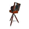 Retro Camera Handmade with Wooden Tripod Vintage Style Brown Wooden Camera Tabletop