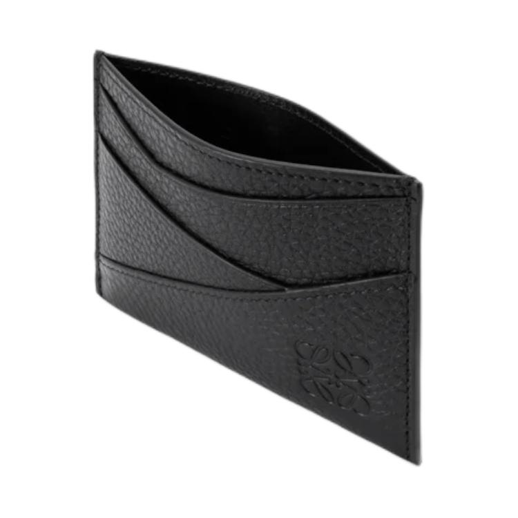Loewe Минималистичный держатель для карт из мягкой телячьей кожи, однотонный, мужские аксессуары, Черный C510Q77X12-1100
