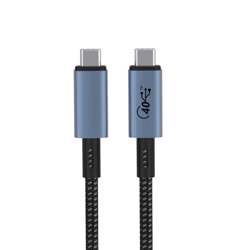 Кабель быстрой зарядки USB4 мощностью 240 Вт для высокоскоростной передачи данных и проецирования на экран 8K с совместимостью с разъемом Lightning.
