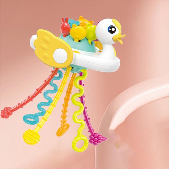 Прекрасная жевательная игрушка для малышей, мультяшная утка, красочные упражнения для мозга