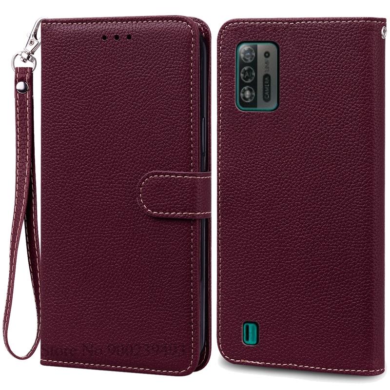 Чехол A52 Lite для ZTE Blade A52 Lite, мягкий силиконовый кожаный чехол-кошелек, чехол для ZTE Blade A52 Lite, чехол из ТПУ, задняя крышка Etui