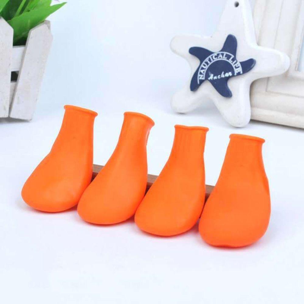 4Pcs Anti-slip Dog Rain Shoes WaterProof Pet Dog Rain Boots Pet Foot Cover Pet Socks Puppy