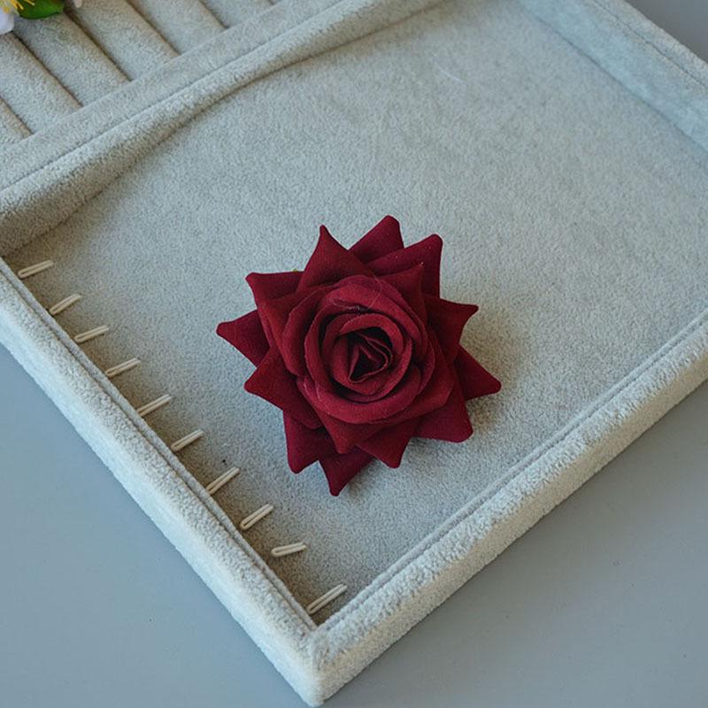 Винтажная красная роза заколка для волос сбоку для танцевальных выступлений