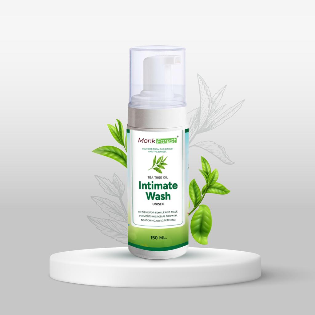 Monk Forest Пенящееся средство для интимной гигиены для мужчин и женщин - Освежающий цитрусовый аромат - Предотвращает сухость, зуд и раздражение