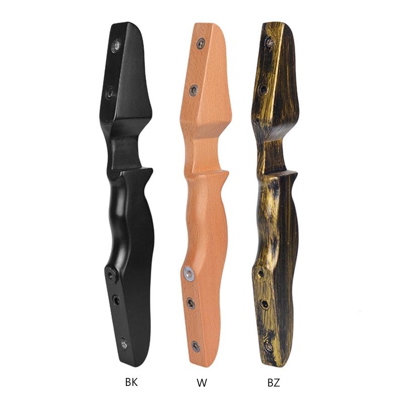 Наружная Охотничья Стрельба из Лука Съемная Черная Буковая Деревянная Рукоятка Лука Буковая Деревянная