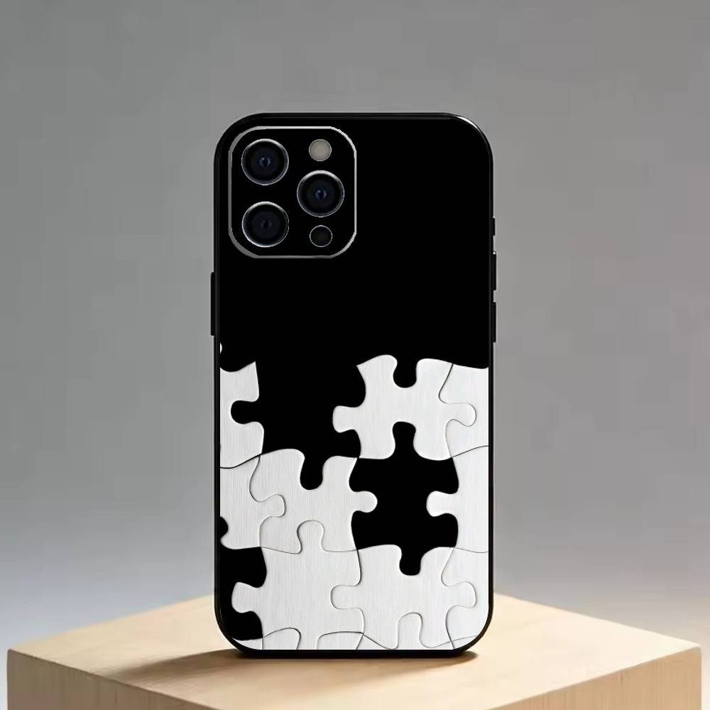 Creative puzzle Phone Case Silicone Soft For IPhone 17 16 15 14 13 12 11 X XR Plus Pro Max Plus