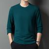 Autumn and Winter Young and Middle-aged Men's New Style Vertical Pattern Round Neck Sweatshirt Fashionable Casual Pullover Bottoming Shirt Top