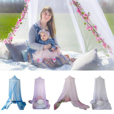 Балдахин на кровать из мелкой сетки, дышащий, прозрачный, простая установка, подвесной сетчатый балдахин, сплошной цвет, круглый купол, занавеска для кровати принцессы для девочек, украшение для спальни