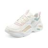 Skechers Воздушная ткань Кожа Удобные Универсальные Низкие Папины Кроссовки Женская кроссовка Белый Зеленый 149921-WMLT
