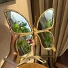 Vintage Butterfly Resin Mirror Dragonfly Hanging Wall Mirror High Quality Decorative Mirror for Home Decoration Retro Style