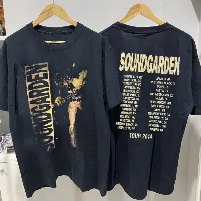 Vintage 2014 Soundgarden 2014 Tour T-Shirt Mens Womens Tees Top, size S-4XL