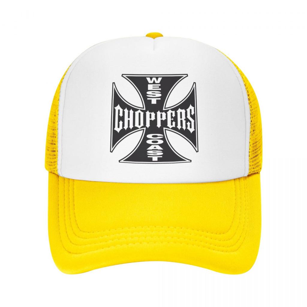 Personalized West Coast Iron Cross Choppers Baseball Cap Outdoor WoUnisex Unisex's Adjustable Trucker Hat Spring Snapback Caps