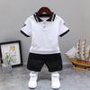 Baby Little Boy's Clothing Set Summer White Black Children Kid's Sport Suit Toddler Boys Girls Formal Clothes Sets Kids Clothes