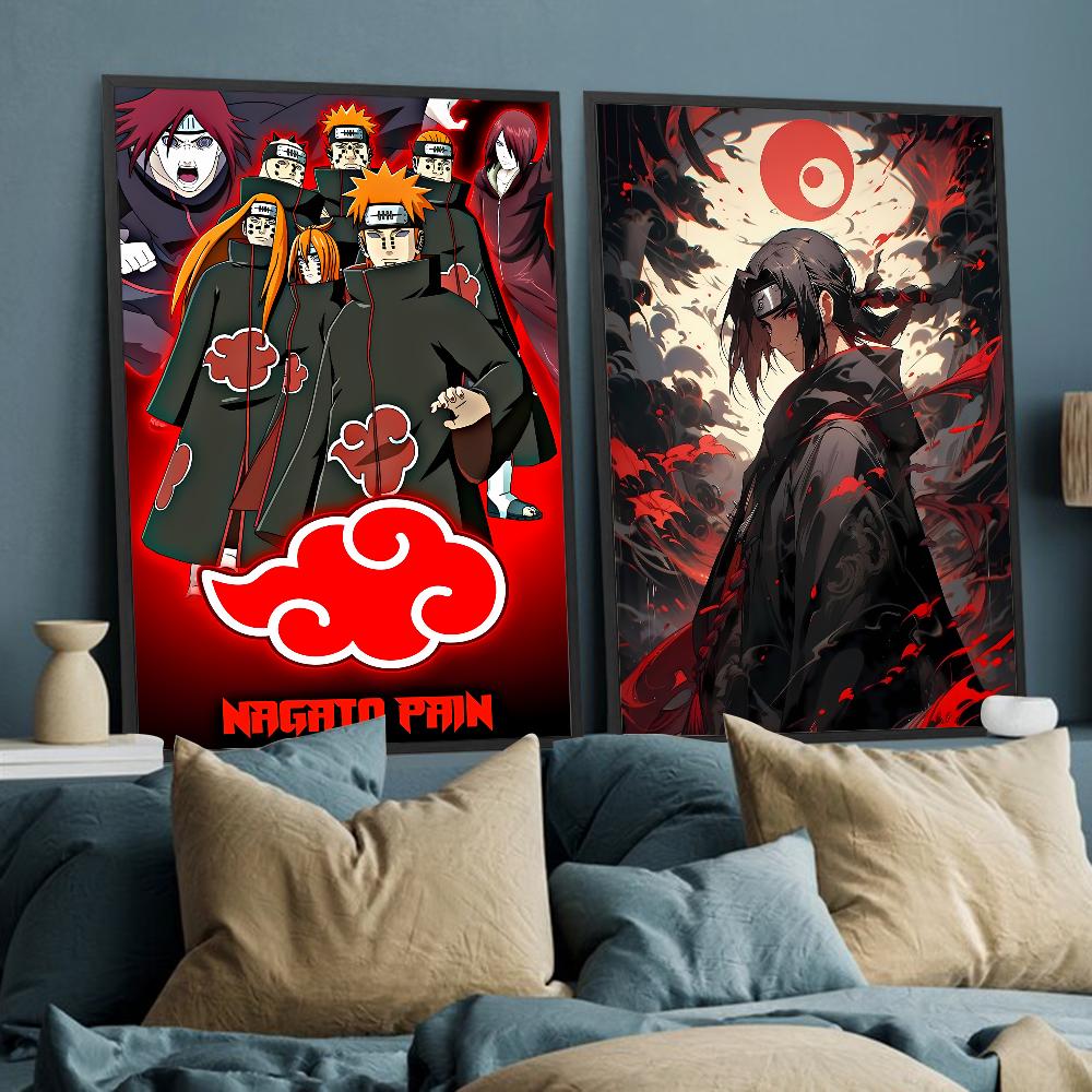 У-Учиха И-Итачи Аниме Постеры Липкая Белая бумага Наклейка DIY Комната Бар Кафе Каваи Комнатный декор