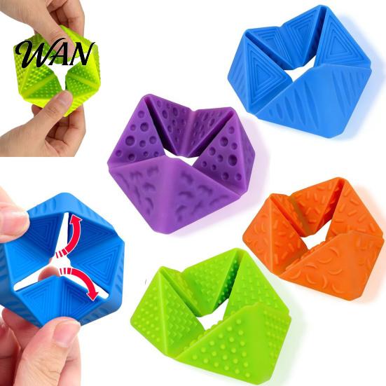 Durable Sensory Toy 4Pcs Silicone Textured Flip Fidget Quiet Stress Relief Fingertip Focus Aid Home Office Decompression Desk Pocket
