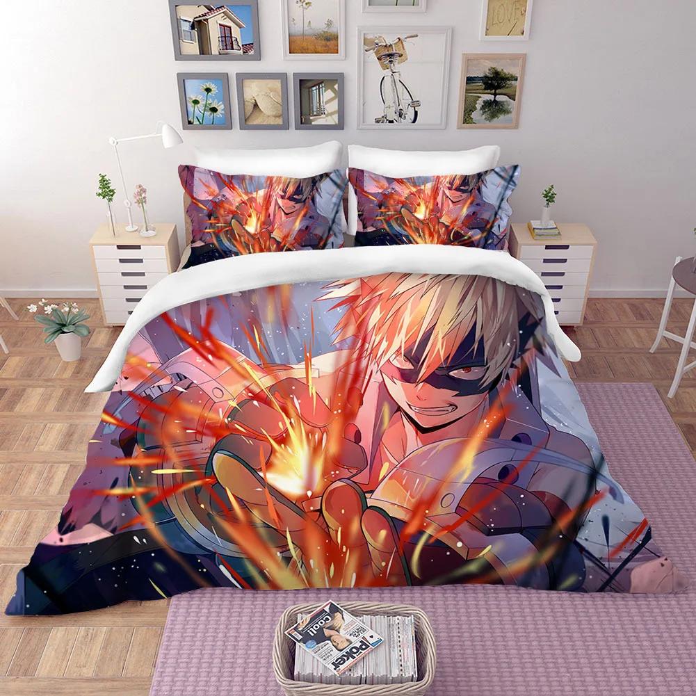 Anime Bedding Collection My Hero Academia Quilt Duvet Cover Collections No Linen Home Decor Single Queen King Size Gift Cute Kids Cartoon