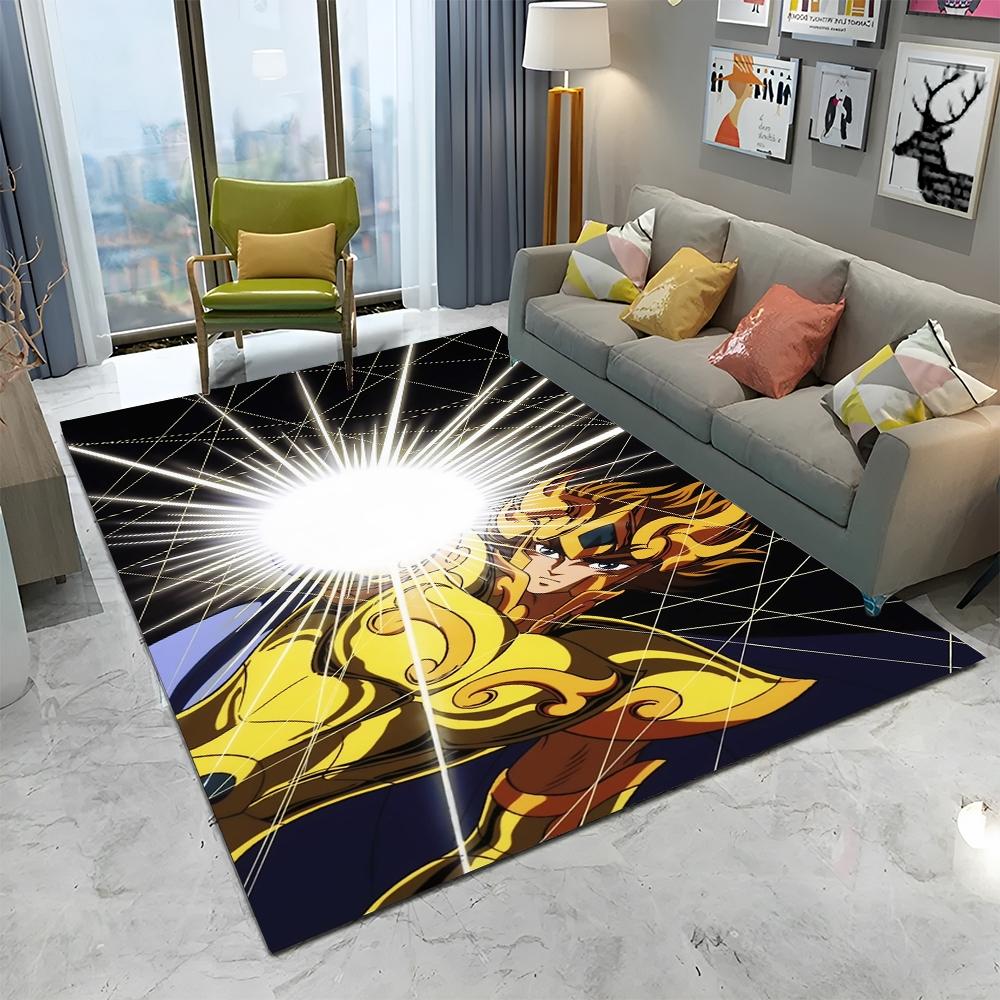 Ретро Saint Seiya ковер с рисунком аниме для дома, гостиной, спальни, дивана, коврика, декор, детский игровой коврик, нескользящий напольный коврик