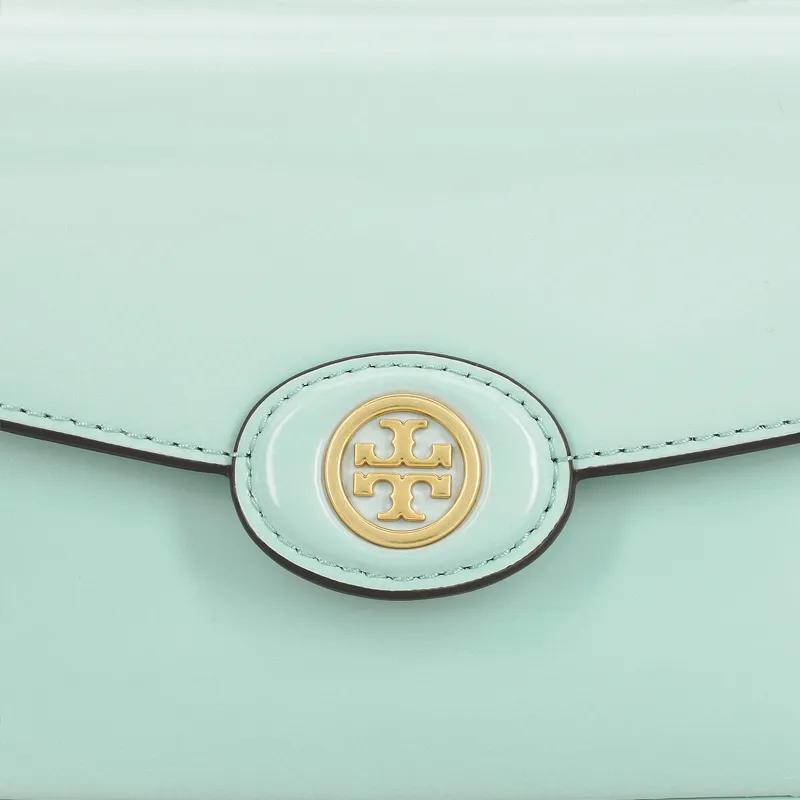 TORY BURCH Robinson Patent Leather Shoulder Bag , Crossbody Bag , Handbag Small Women's Light Blue (Unisex) Handbags 147467 400