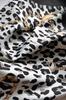 Scarf 90x90 with a leopard print and chains - Elegance with a twist