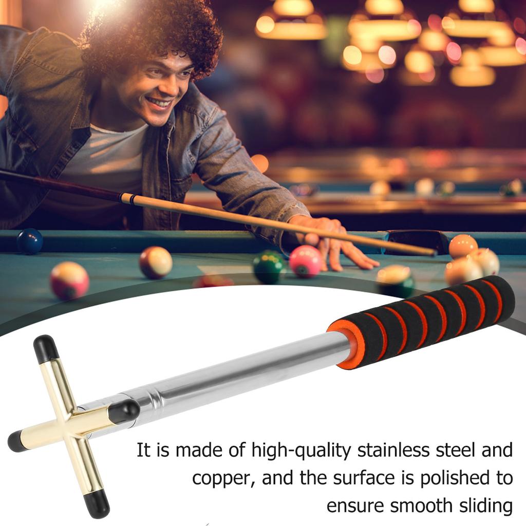 Retractable Billiard Bridge Stick Pool Table Billiards Cue Bridge Stick with Replaceable Bridge Head 12.8-60" Expandable Pools