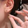 Серьги с пряжкой-подкову от Лю Ифэй Женские U-образные с покрытием из 18-каратного золота Алмазные нишевые серьги Универсальный темперамент Премиальные серьги