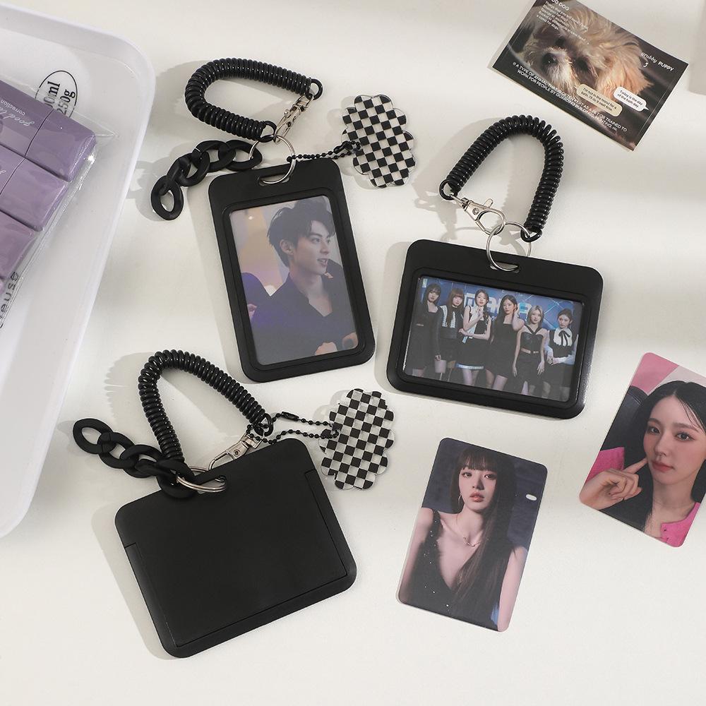 Черный держатель удостоверения личности с дисплеем Polaroid - Подвеска для студенческого рюкзака с защитой от потери