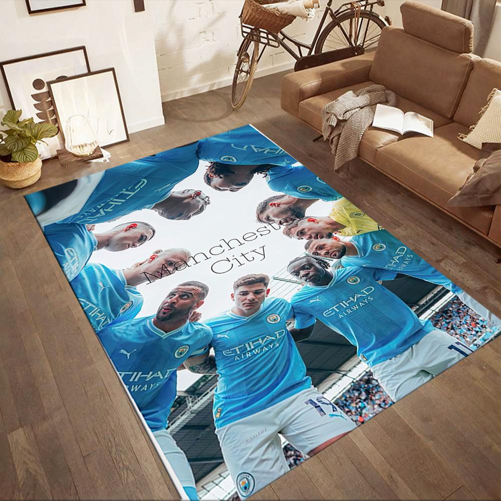 Manchester City Floor Rug Office Rug Perfect For Playrooms Foyer Living Rooms Dormitory Antislip Rug Decorate Offices