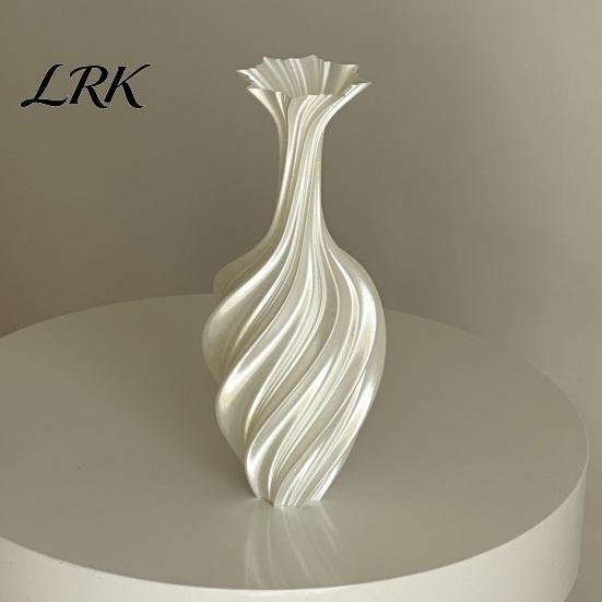 Абстрактная витая ваза, 3D-печатная ваза для цветов, Элегантные минималистичные держатели для цветочных композиций с шелковистым эффектом, Кофейный столик и полка в скандинавском стиле, Офис