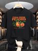 Orange Fruit Tshirt France T Shirt Unisex  Short Sleeve Graphic Tee Vintage Round Neck Tshirt Streetwear Clothing  Y2k Top