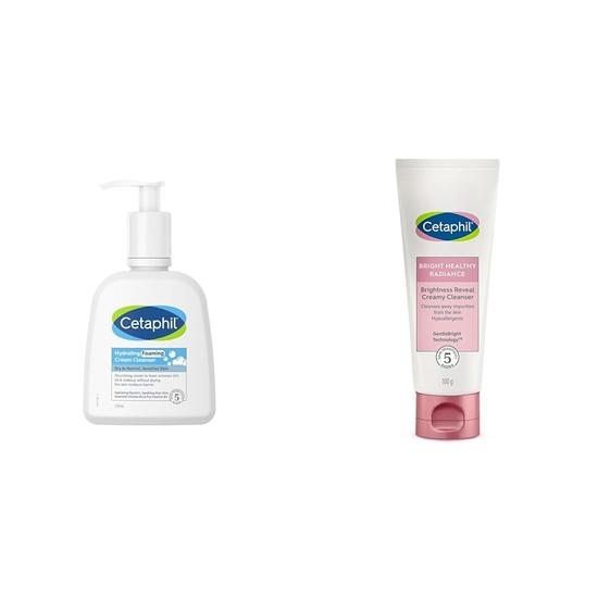 Cetaphil Увлажняющий пенящийся крем для умывания 236 мл Ниацинамид Провитамин B5 и Алоэ Мягкое очищение Раскрытие сияния Кремовый очищающий гель 100 г