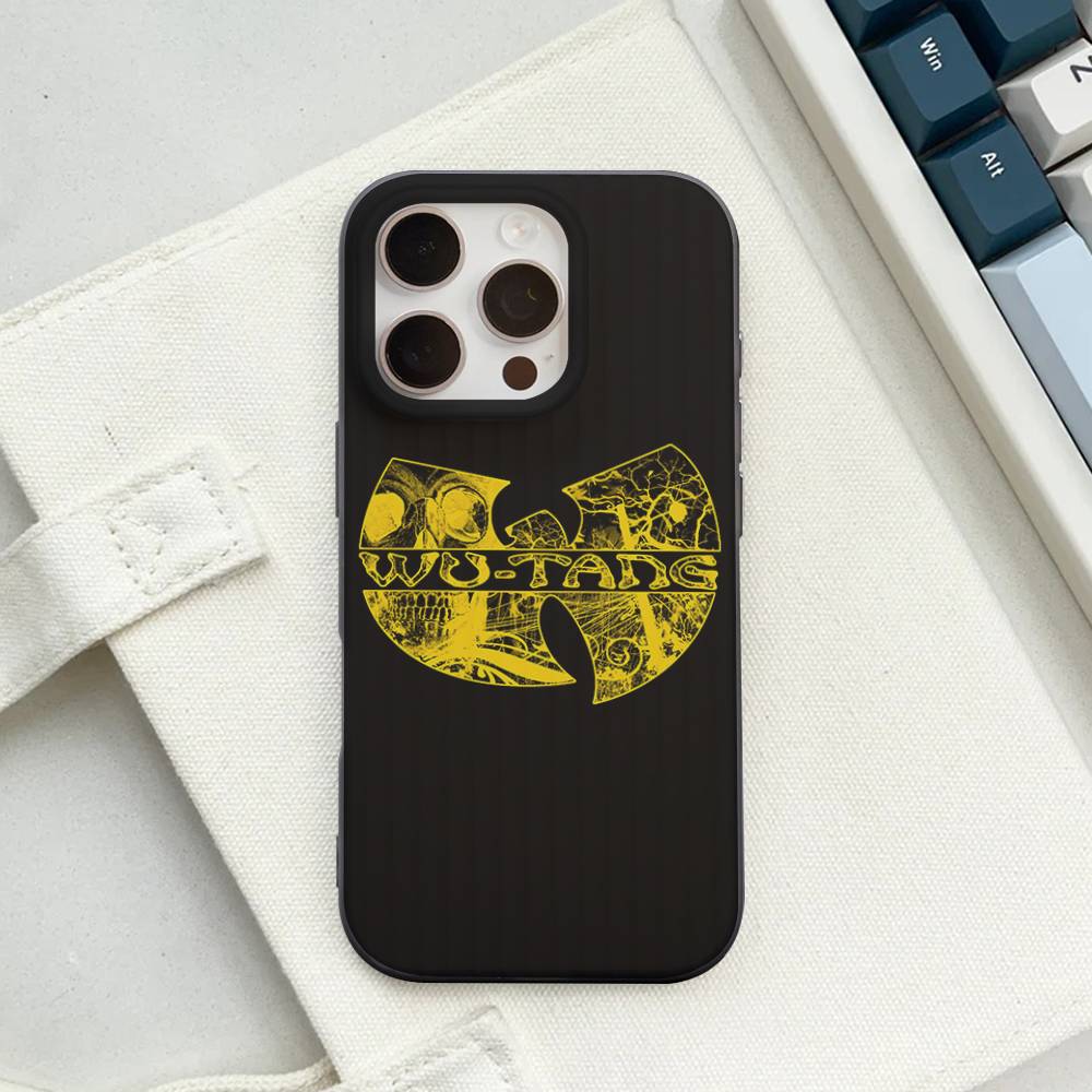 Модные тренды WU-T-TANG CLANs Для IPhone 17 16 15 14 13 12 11 Pro Max Plus Pro Гофрированный Ударопрочный Матовый Чехол для Телефона