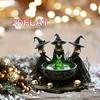 2D Flat Fantasy Witch Trio Acrylic Statue Decoration - Crystal Inspired Tabletop Holiday Decoration  or Birthday and Holiday Gifts,   for Halloween.