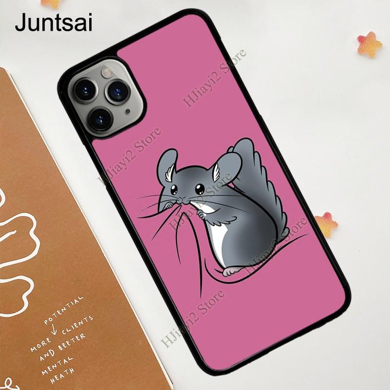Милый мультяшный шиншилла Мягкий ТПУ чехол Для iPhone 11 12 13 Pro Max mini Чехол Для iPhone XR X XS Max SE 2 7 8 Plus