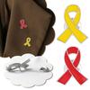 Yellow Awareness Ribbon Pins Childhood Cancer Awareness HIV Brooch Badge Lapel Love Care Bowtie P1P0