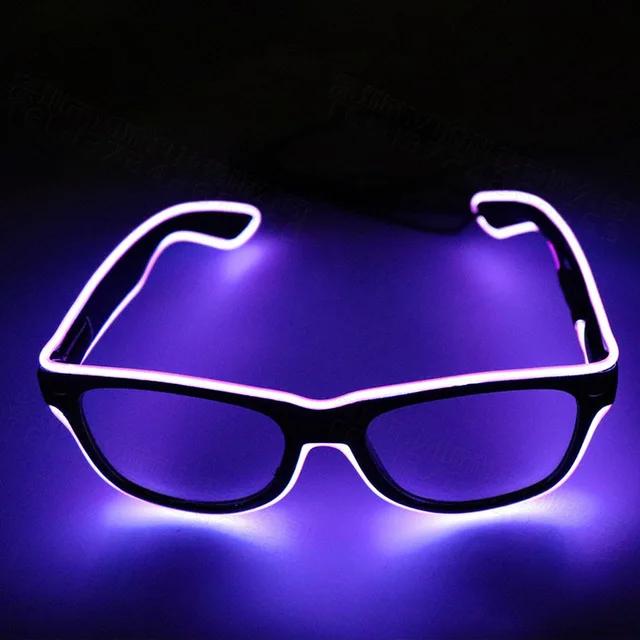 1PC Flashing EL Wire LED Light Up Party SunGlasses Led Glasses Luminous Party Decorative Lighting Classic Novelty Gift Bright