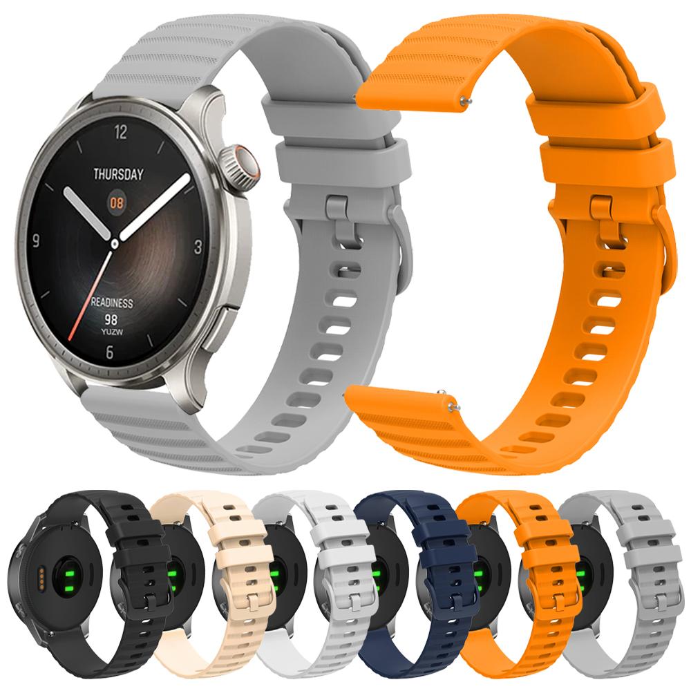 Мягкий ремешок 20 мм 22 мм для Huami AMAZFIT GTR 4 3 Pro 47 мм Ремешок AMAZFIT GTS 4 3 2e BIP 5 Браслет Ремень Спортивный Силиконовый Ремешок для часов