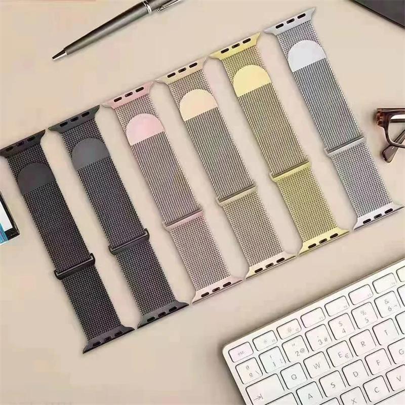 Ремешок для Apple watch Band 10 46MM 44mm 45mm 41mm 49mm 42mm 40mm 45mm браслет Milanese Loop для iwatch series 9 7 8 4 5 6 SE Ultra2