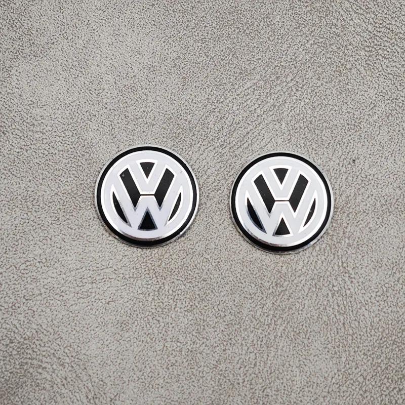 W162Car Sticker For VW Volkswagen Jetta MK5 Golf 56mm Car Wheel Center Caps Black Suede Metal Keychain 14mm VW Key Sticker For Volks