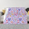 Одеяла Cardcaptor Sakura Flannel Anime Cute Keroberos Japan Manga Super Warm Throw Blanket для спальни, дивана, кровати, ковра
