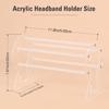 Acrylic Headband Holder Clear Hollow HairHoop Storage Rack Display Stand Jewelry Organizer Detachable Headband Display Organizer