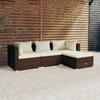 Day and Night - Day and Night 4-piece Garden Furniture Set and Brown Synthetic Rattan Cushions