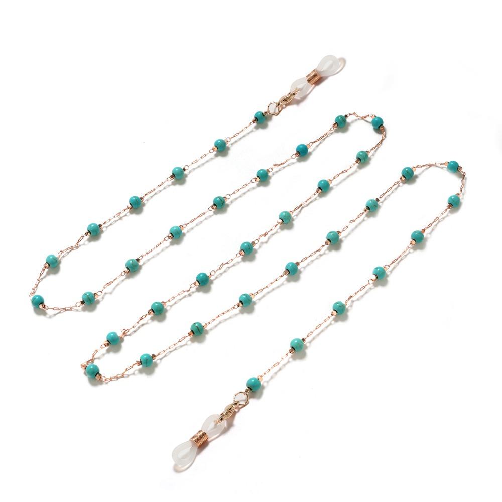 Anti-Lost Eyeglass Holder Necklace Turquoise Eyeglass Lanyard Sunglasses Chains Reading Glasses