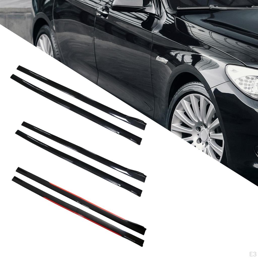 2 Pieces Car Side Skirts 2M Professional Replacement Easy To Install Accessories Universal for Truck