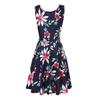 Женские повседневные платья-майки без рукавов с круглым вырезом, летнее платье с принтом для пляжа