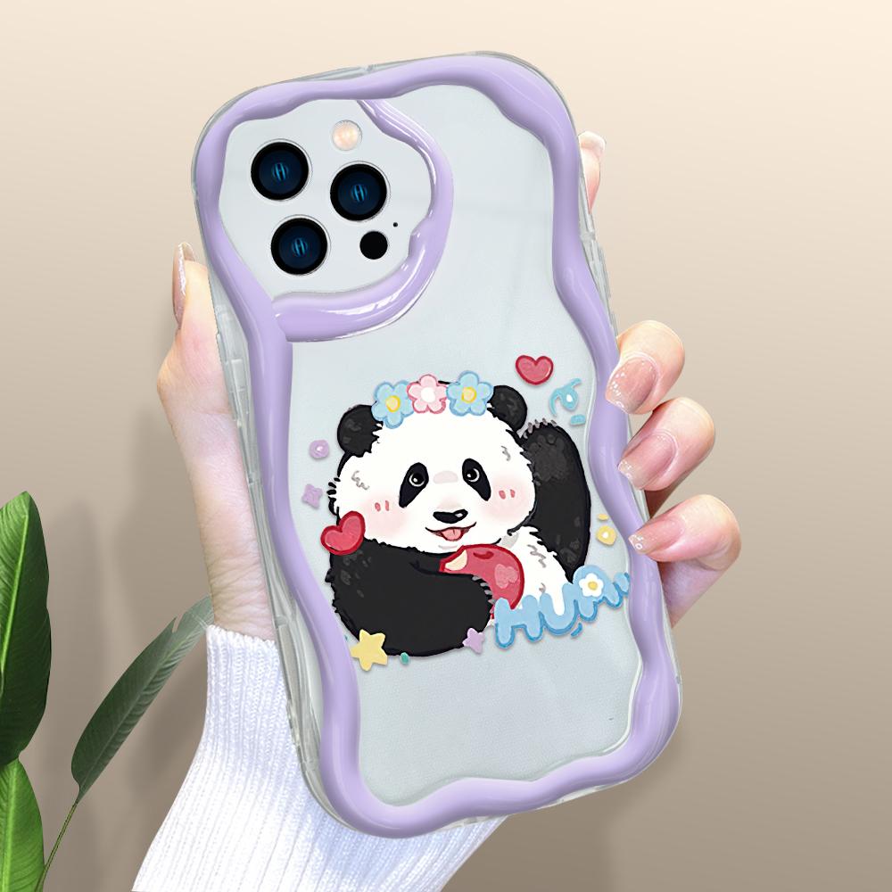 Мультяшный узор, кремовая текстура, мягкий силиконовый чехол с волнистыми краями, чехол для телефона IPhone Samsung Huawei Honor Xiaomi Redmi OPPO Realme Vivo Infinix